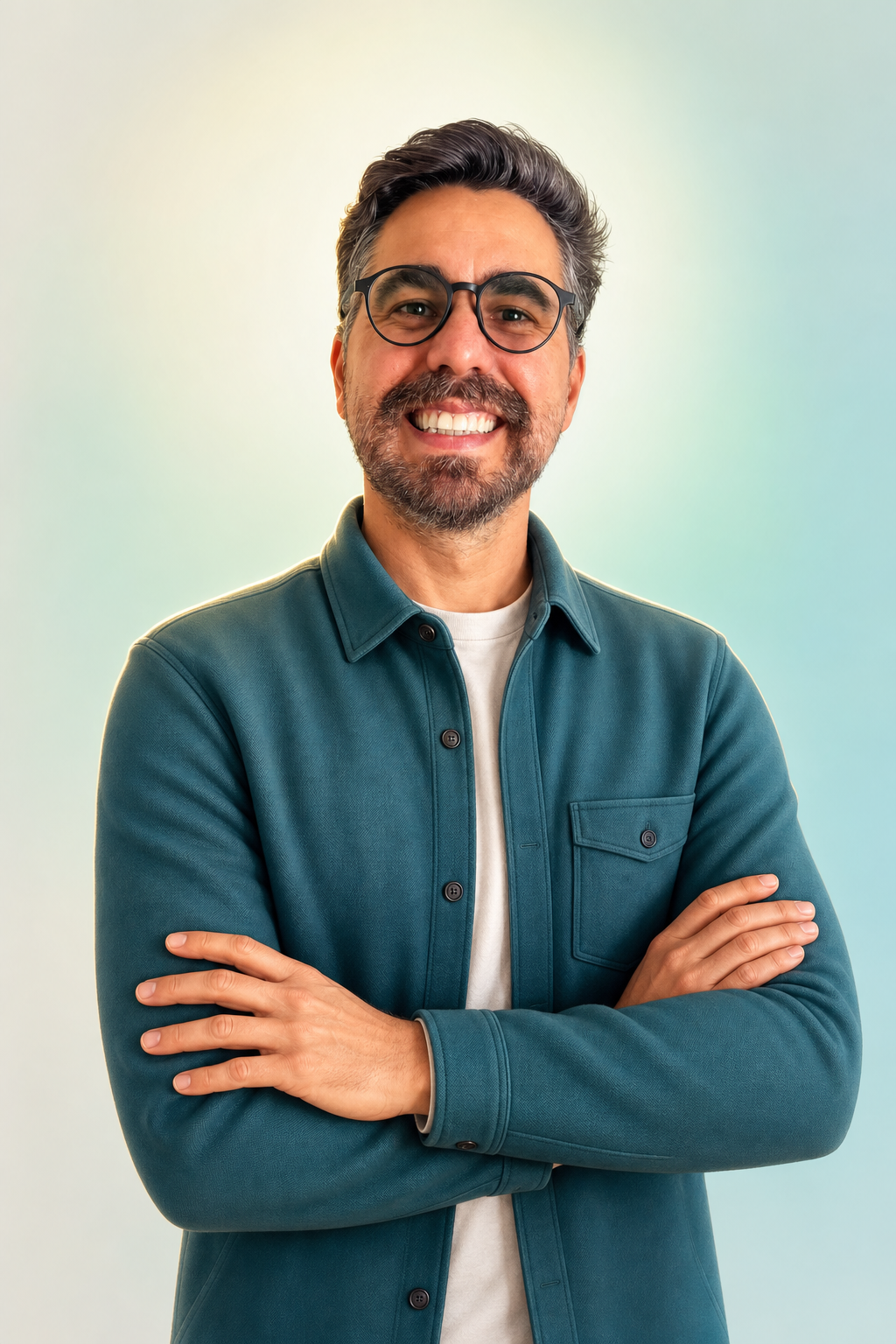 Retrato ilustrado do fundador da OnConecta e da LimpAI
